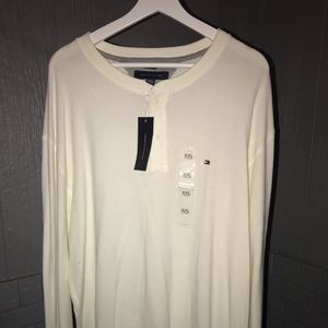 Tommy Hilfiger White Waffle Knit Long Sleeve